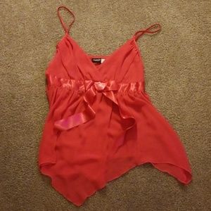 Fredricks of Hollywood Sheer Pink Lingerie Top